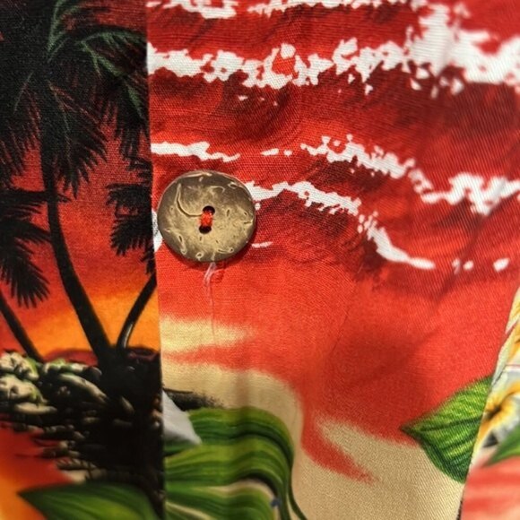 Favant Hawai button down 100% cotton shirt size Large - Picture 7 of 8
